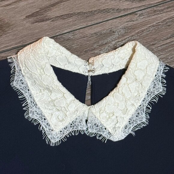 Nanette Lepore Sleeveless Lace Collar Ponte Trapeze Dress – Size 8 - Picture 5 of 8